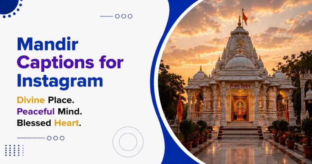 Mandir Captions for Instagram