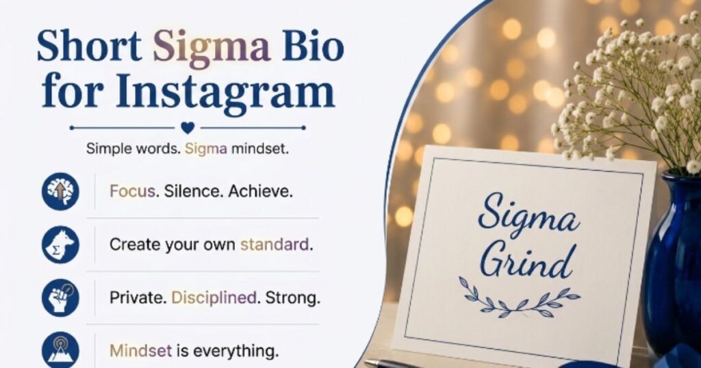 Short Sigma Bio for Instagram