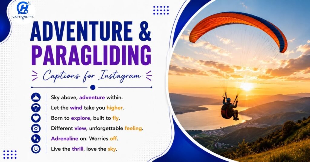 Adventure &Paragliding Captions for Instagram