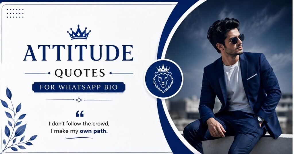 Attitude Quotes for WhatsApp Bio