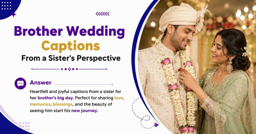 Brother Wedding Captions