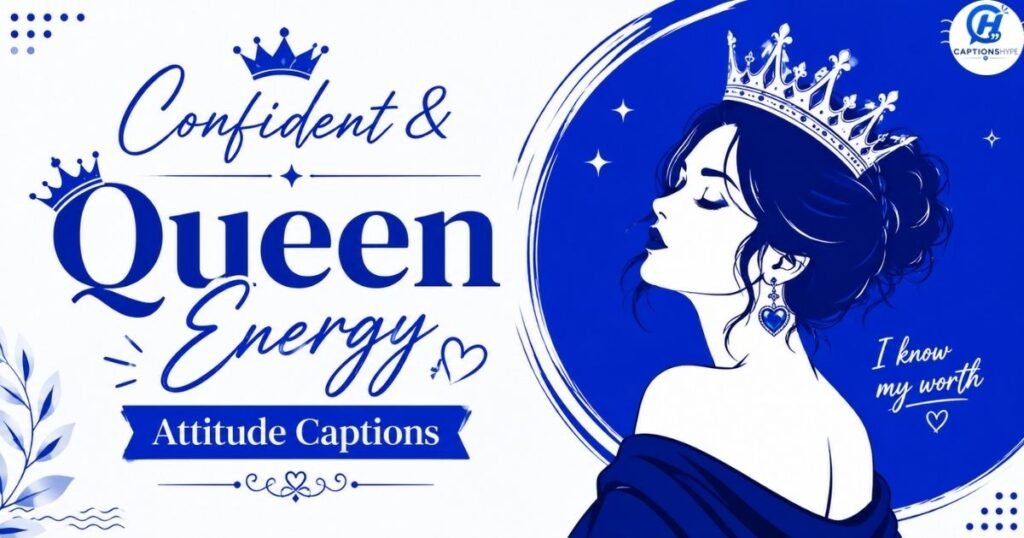 Confident & Queen Energy Attitude Captions