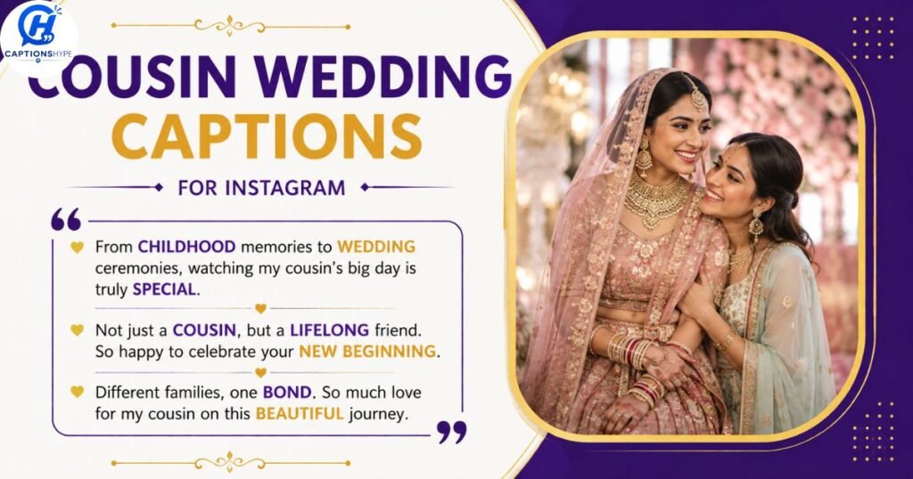 Cousin Wedding Captions for Instagram