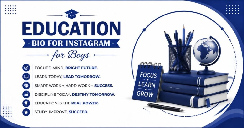 Education Bio for Instagram for Boys