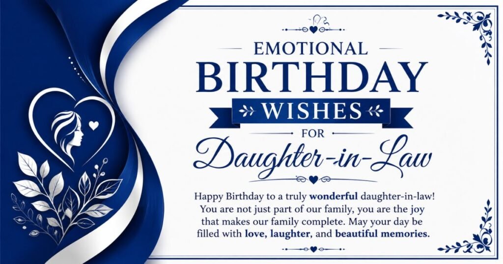 Emotional Birthday Wishes for Daughter-in-Law