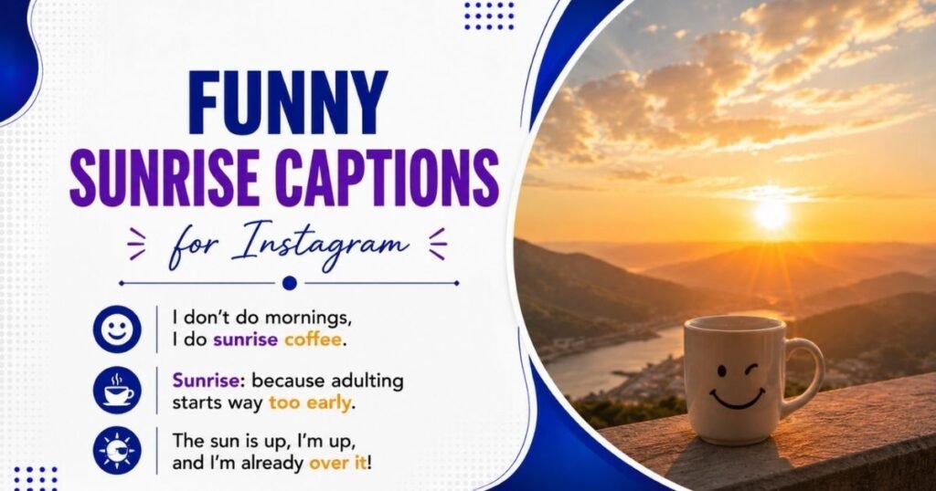 Funny Sunrise Captions for Instagram