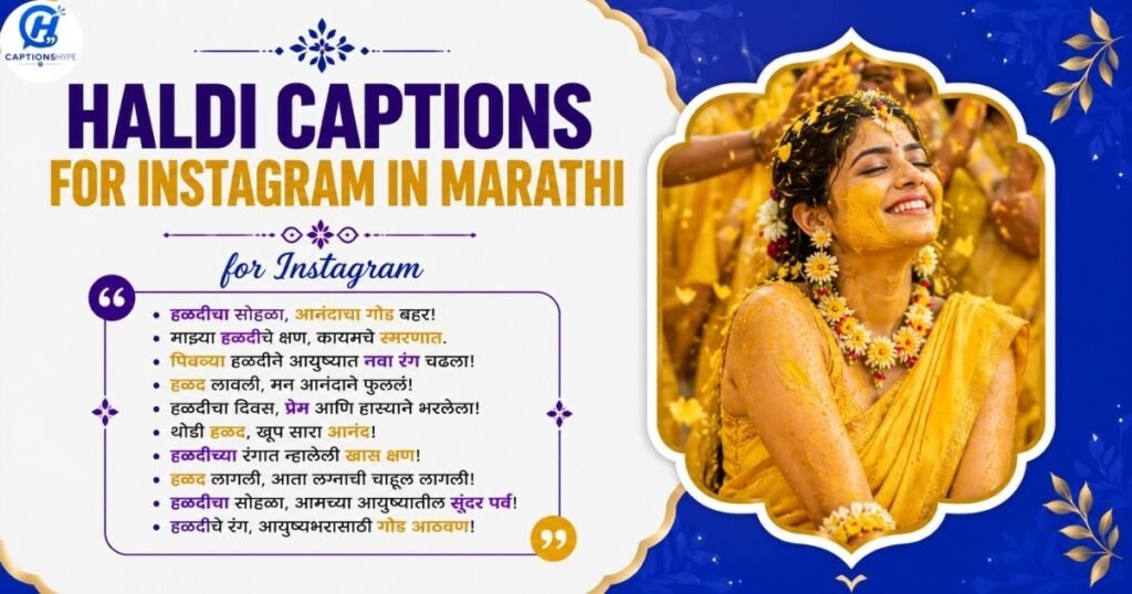Haldi Captions for Instagram in Marathi