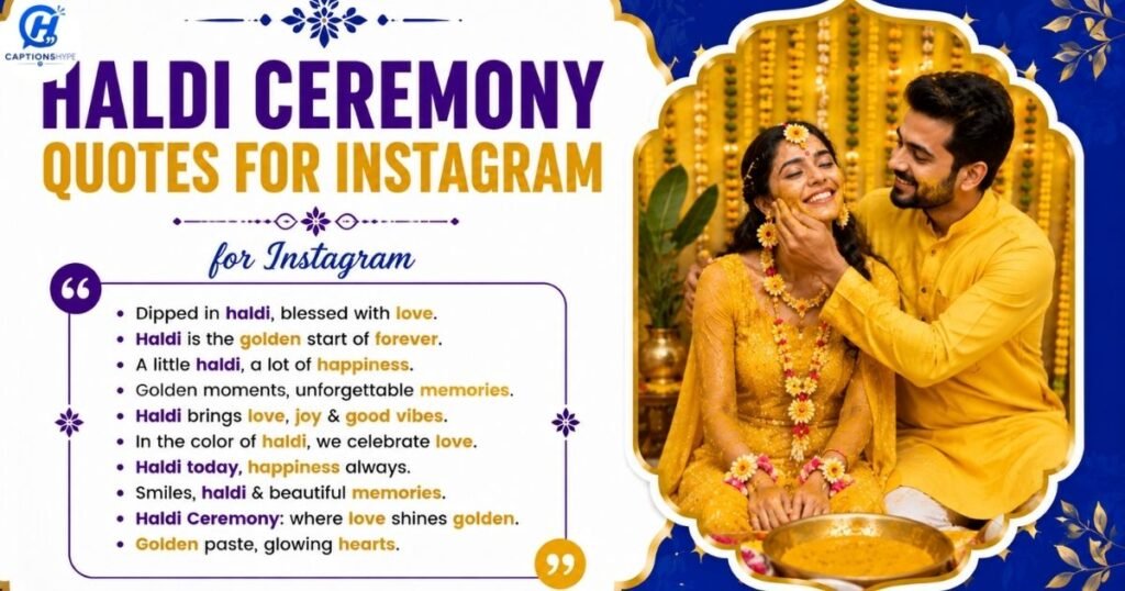 Haldi Ceremony Quotes for Instagram