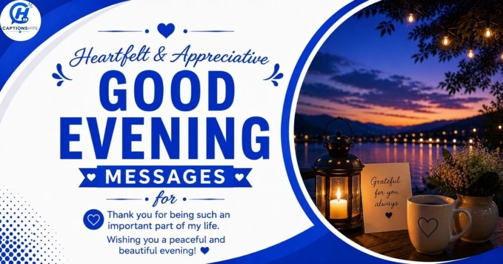 Heartfelt & Appreciative Good Evening Messages
