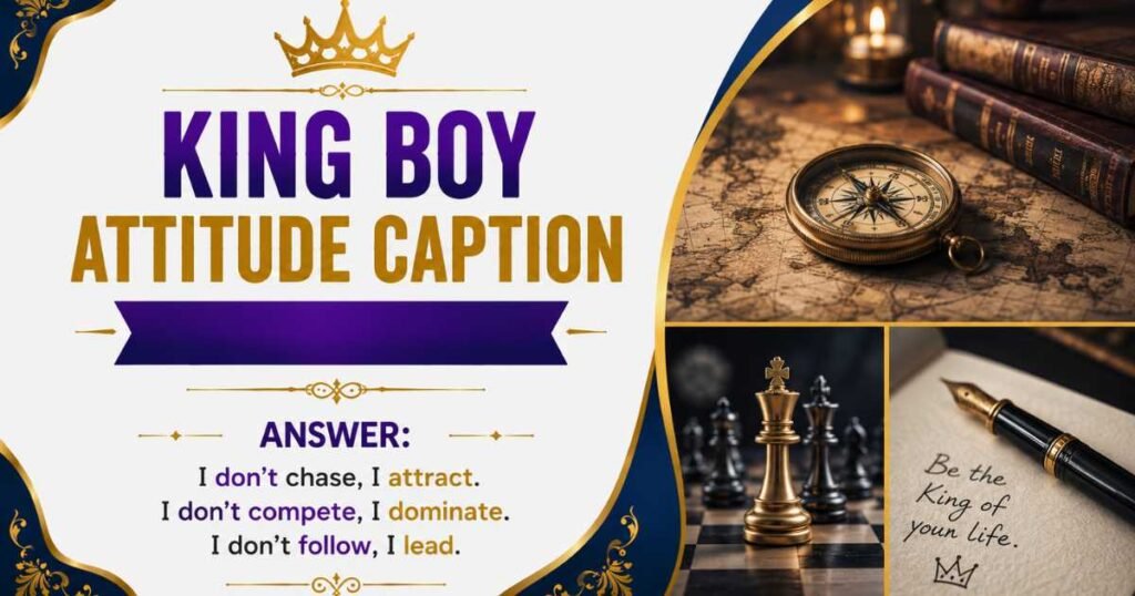 King Boy Attitude Caption