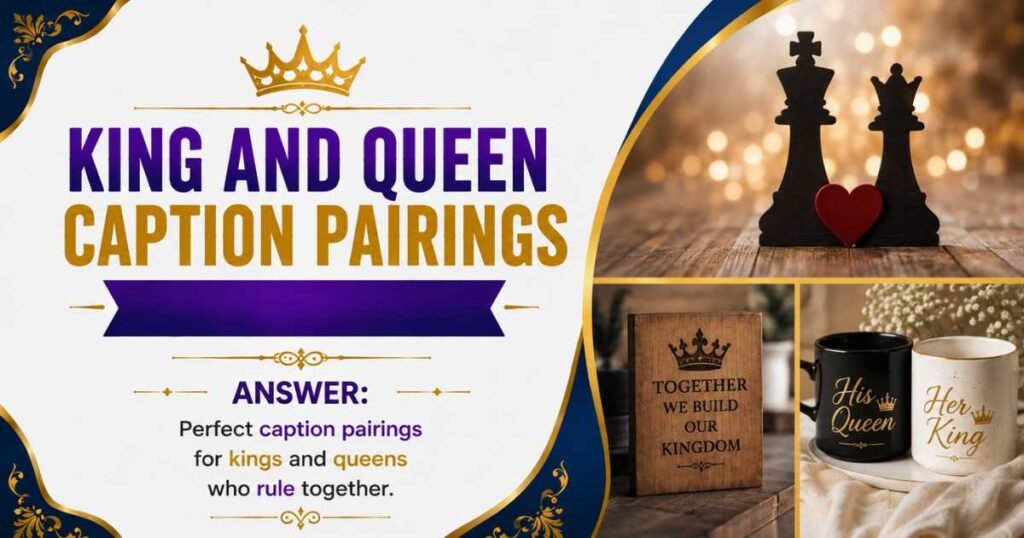 King and Queen Caption Pairings