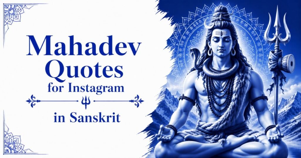 Mahadev Quotes for Instagram in Sanskrit