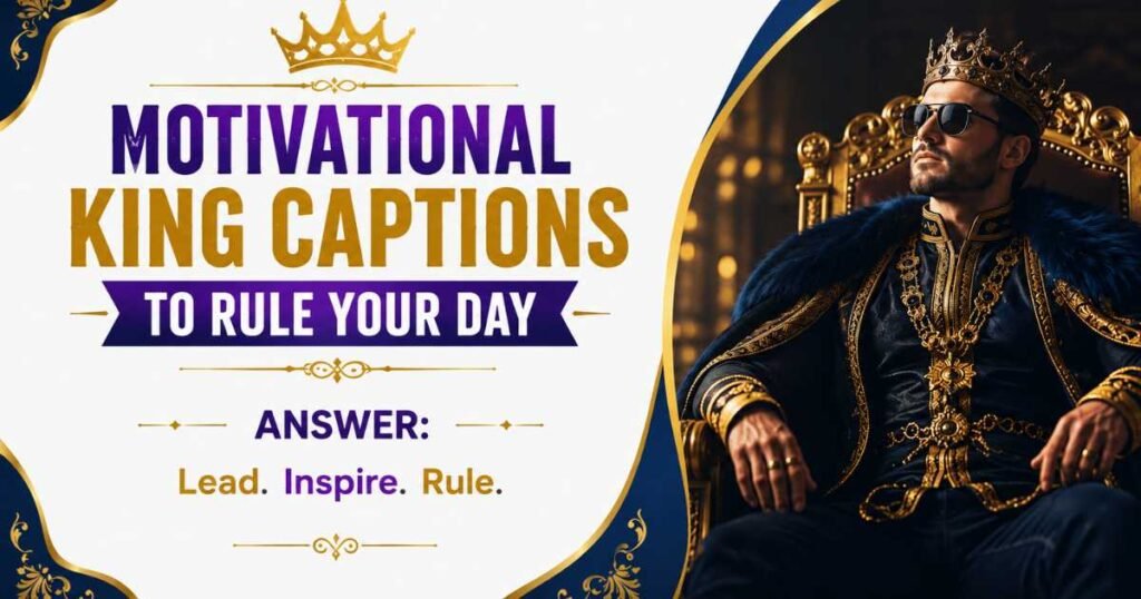 Motivational King Captions to Rule Your Day