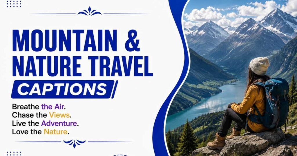 Mountain Nature Travel Captions