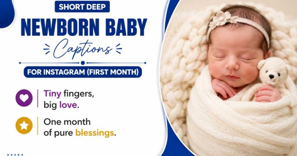 Newborn Baby Captions for Instagram (First Month)