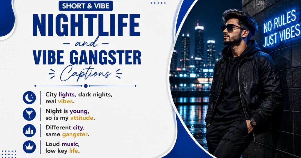 Nightlife and Vibe Gangster Captions