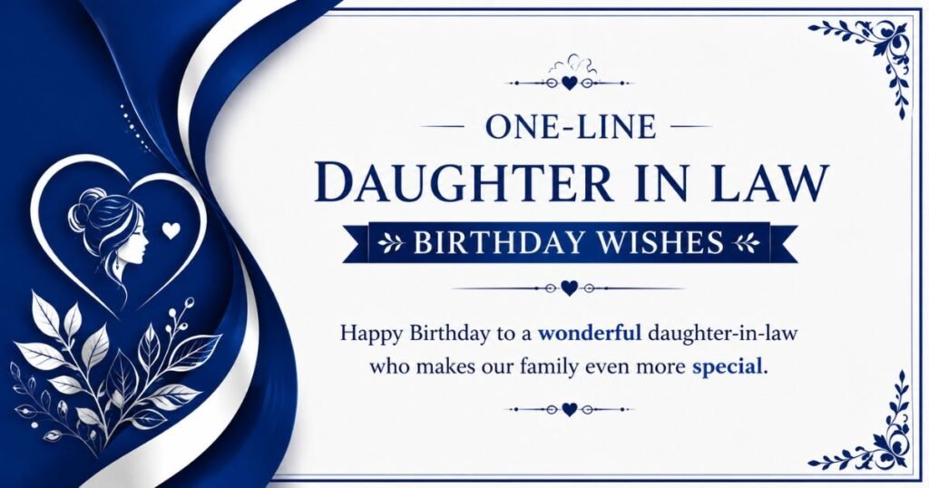 One-Line Daughter in Law Birthday Wishes