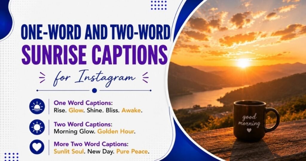 One-Word and Two-Word Sunrise Captions