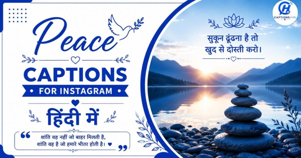Peace Captions for Instagram in Hindi