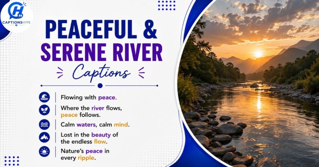 Peaceful & Serene River Captions