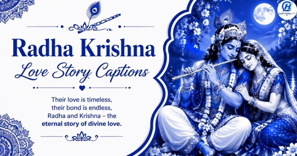 Radha Krishna Love Story Captions
