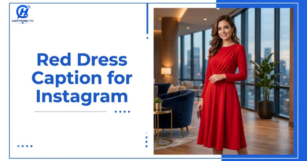 Red Dress Caption for Instagram