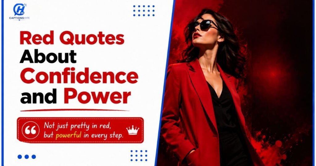 Red quotes about confidence and power