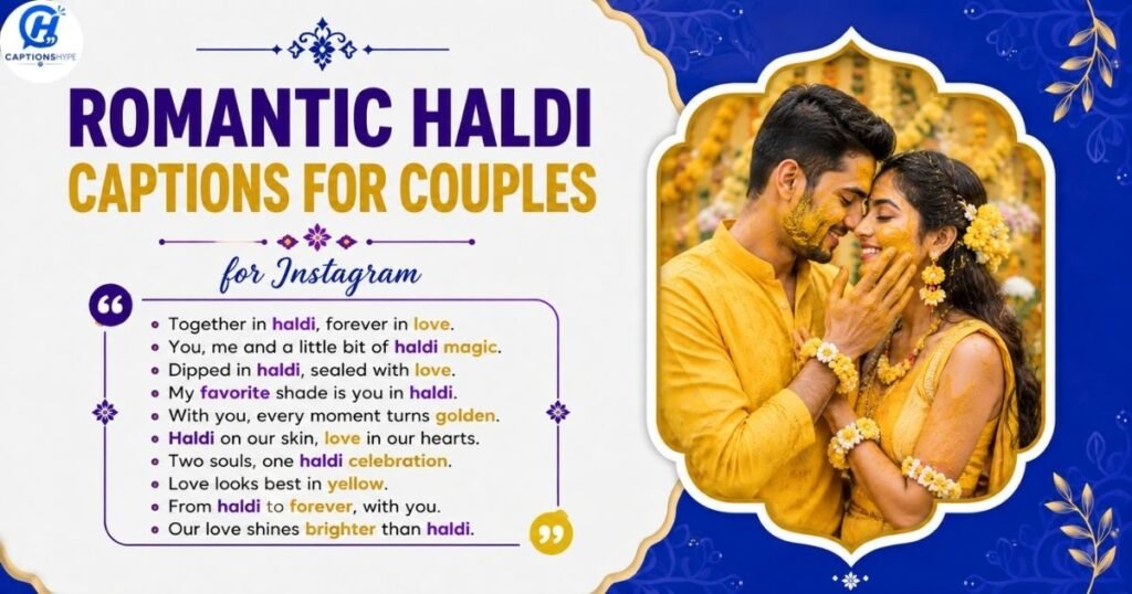 Romantic Haldi Captions for Couples
