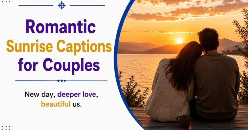 Romantic Sunrise Captions for Couples