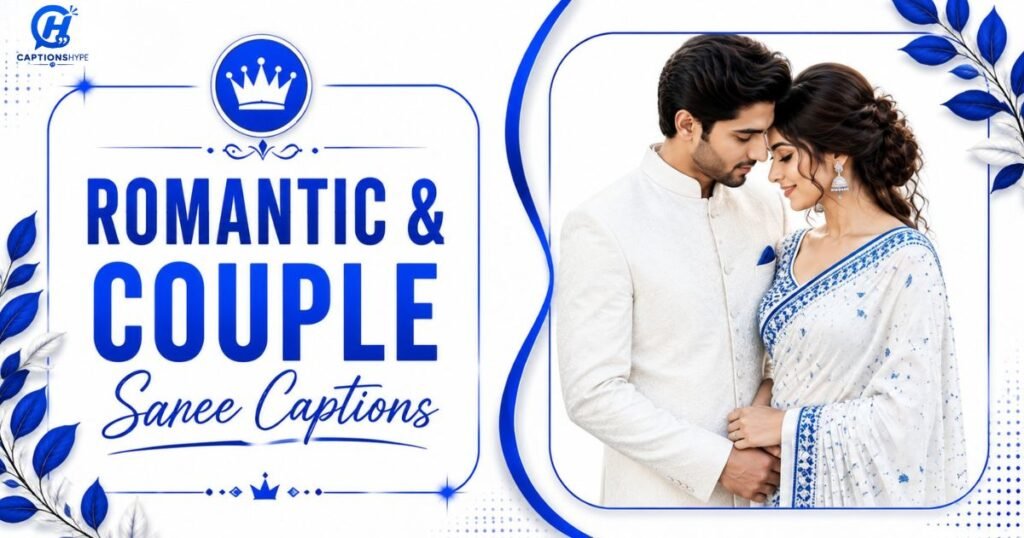 Romantic and Couple Saree Captions