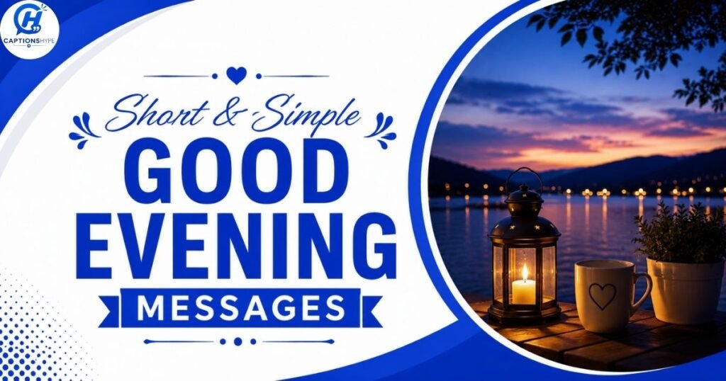 Short & Simple Good Evening Messages