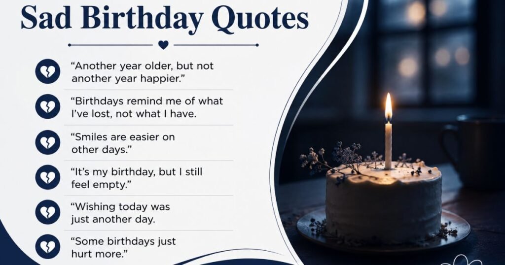 short sad birthday quotes for myself