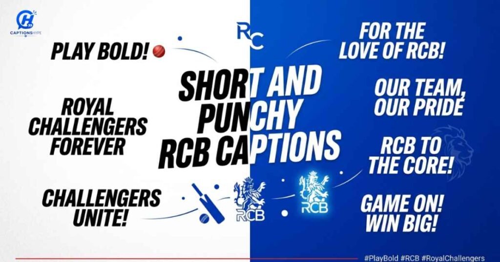 Short and Punchy RCB Captions