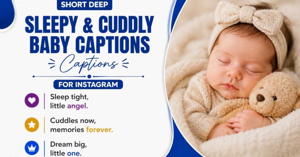 Sleepy &Cuddly Baby Captions for Instagram