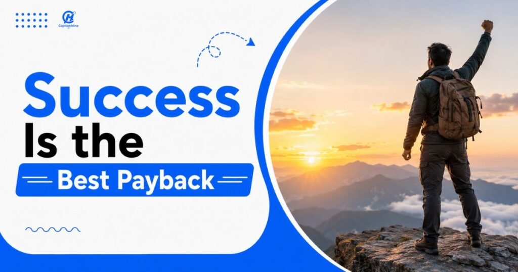 Success Is the Best Payback