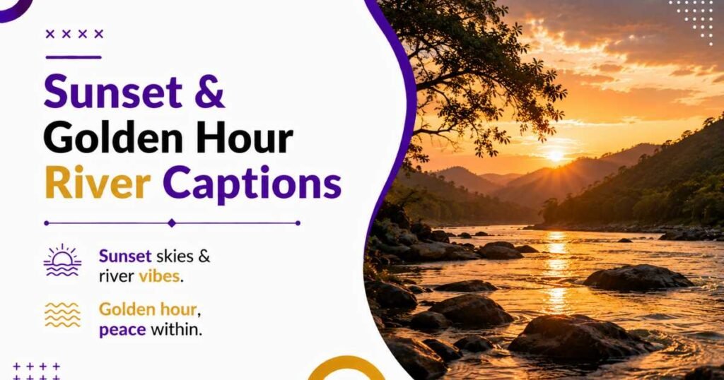 Sunset &Golden Hour River Captions