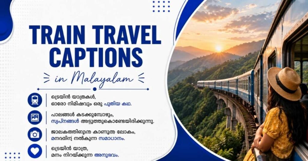 Train Travel Captions for Instagram in Malayalam