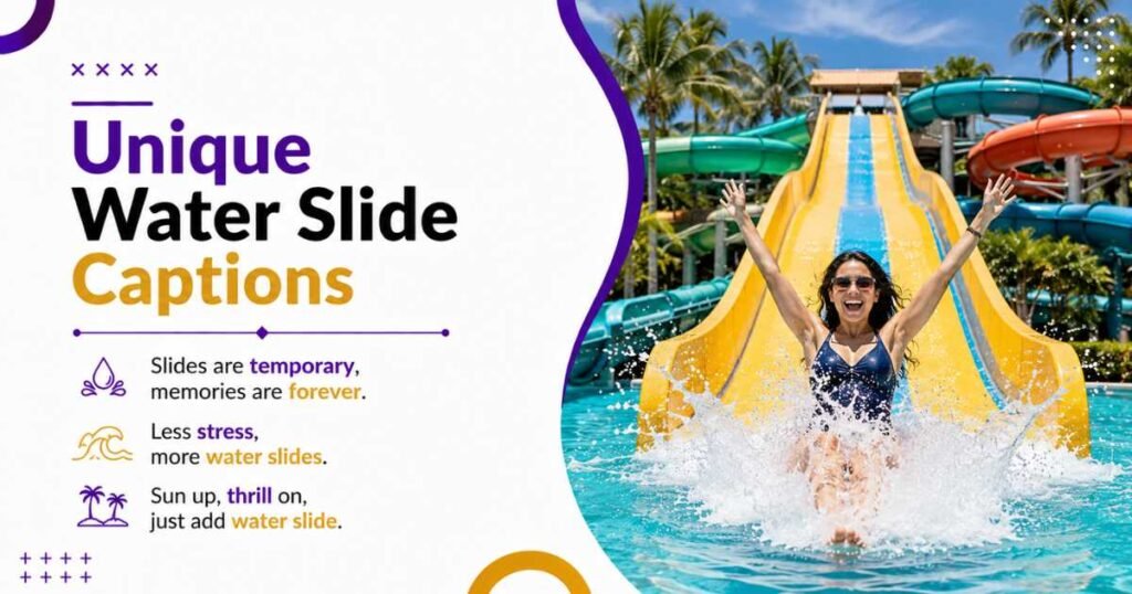 Unique Water Slide Captions