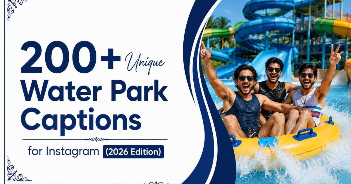 Unique water park Captions