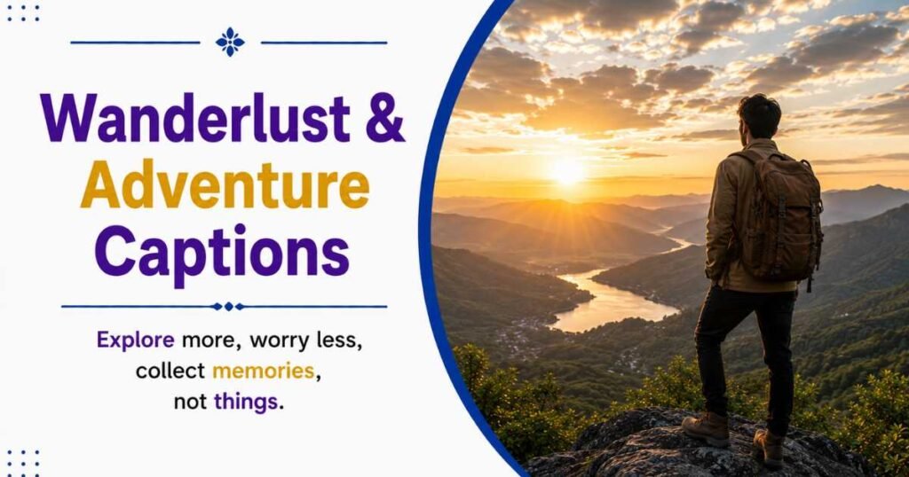 Wanderlust &Adventure Captions
