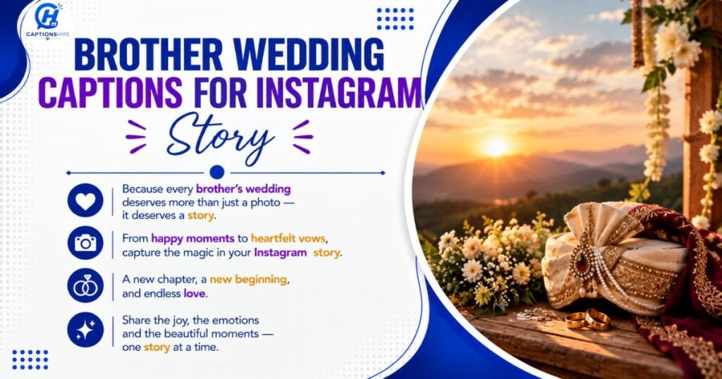 Brother Wedding Captions for Instagram Story
