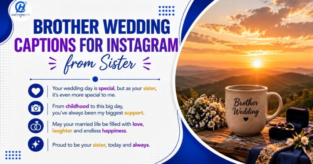 Brother Wedding Captions for Instagram from Sister