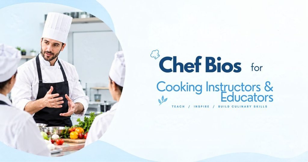 chef bios for cooking instructors & educators captions, captions for cooking myself