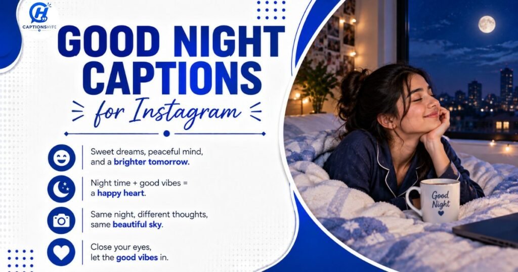good night captions for instagram in english