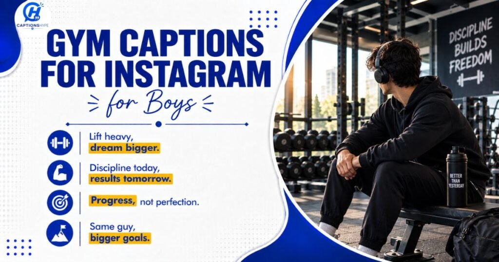 Gym Captions for Instagram for Boys