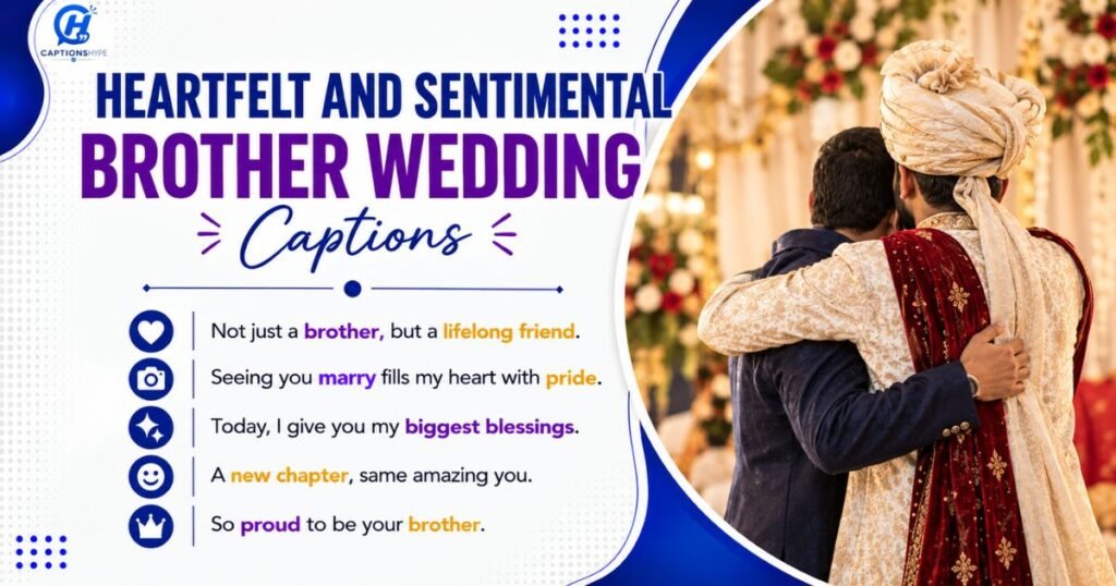 Heartfelt and Sentimental Brother Wedding Captions