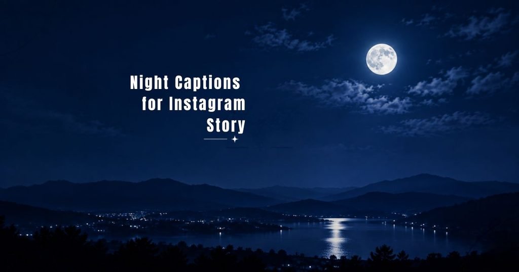 short aesthetic captions for night