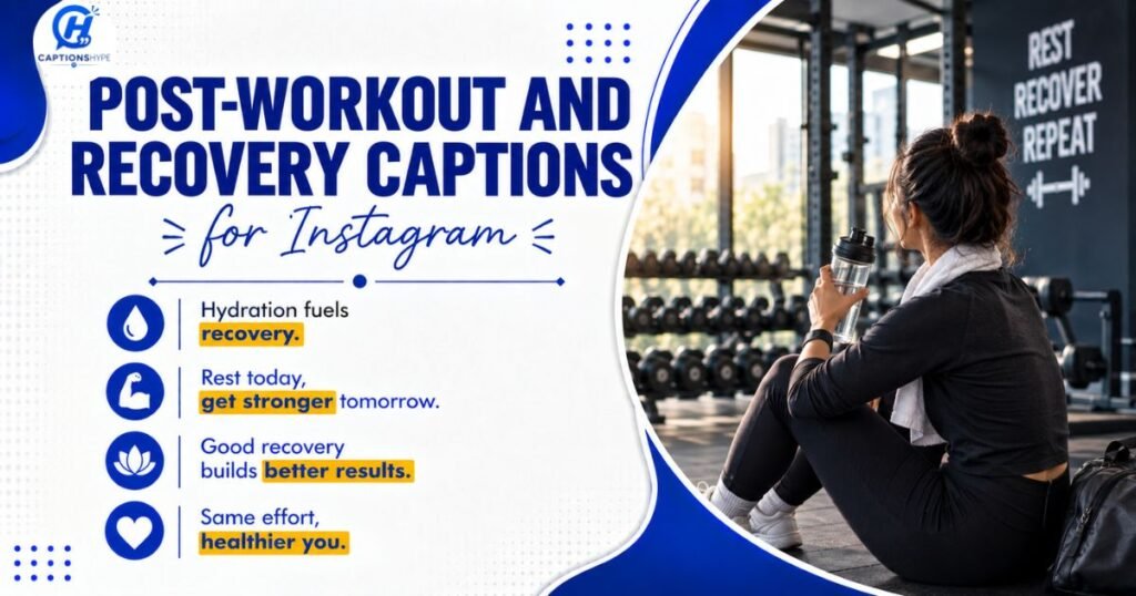 Post-Workout and Recovery Captions